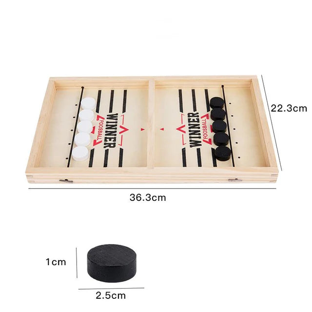 Foosball & Hockey Table Game - Parent-Child Interactive Sling Puck for Kids